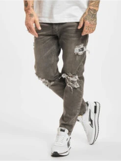 Herren Slim Fit Jeans Frank In Grau