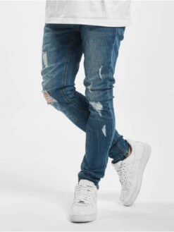 Herren Skinny Jeans Destroyed In Blau
