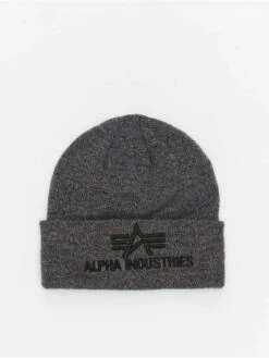 Alpha Industries Beanie 3D In Grau