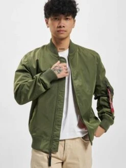Alpha Industries Herren Bomberjacke MA 1 In Grün