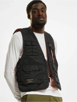 Alpha Industries Herren Weste Utility In Schwarz
