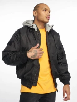 Brandit Herren Bomberjacke MA1 Sweat In Schwarz