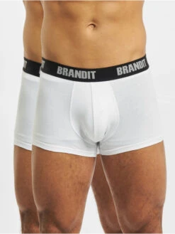 Brandit Herren Boxershorts 2er Logo In Weiß