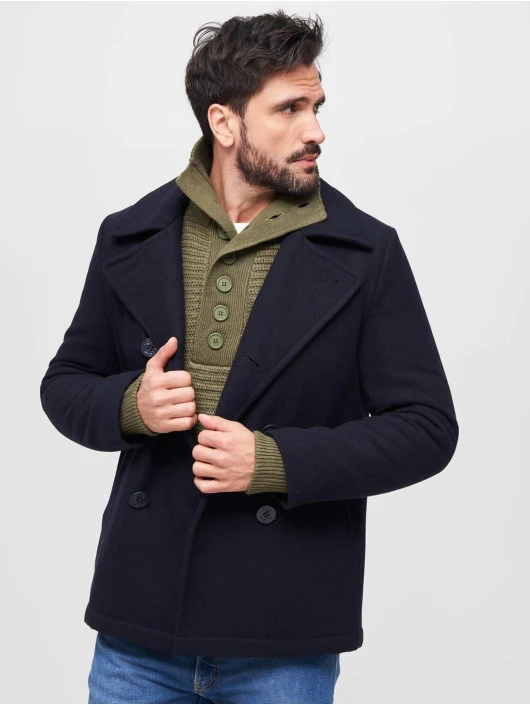 Herren Mantel Pea in blau Brandit Herren Mantel Pea In Blau -Modisches Herrenbekleidungs Geschäft brandit mantel blau 934019