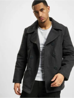 Brandit Herren Mantel Pea In Grau