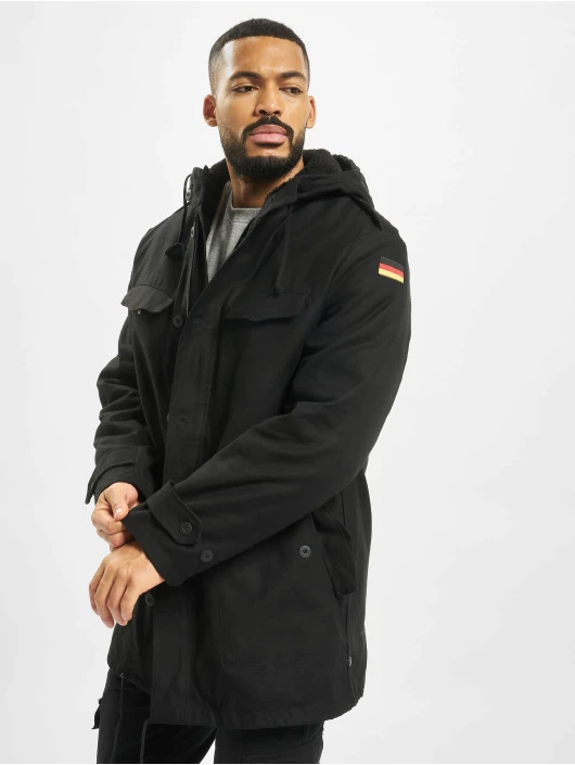 Herren Parka BW in schwarz Brandit Herren Parka BW In Schwarz -Modisches Herrenbekleidungs Geschäft brandit parka schwarz 713012