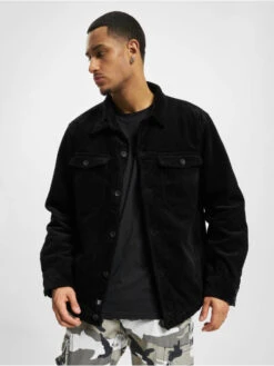 Brandit Herren Übergangsjacke Corduroy In Schwarz