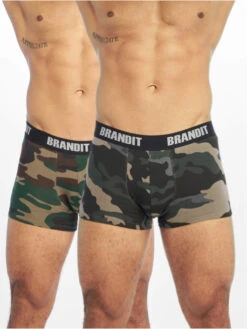Brandit Herren Unterwäsche Logo 2er Pack In Camouflage