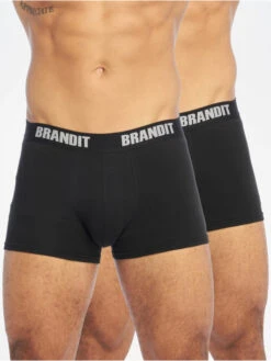 Brandit Herren Unterwäsche Logo 2er Pack In Schwarz