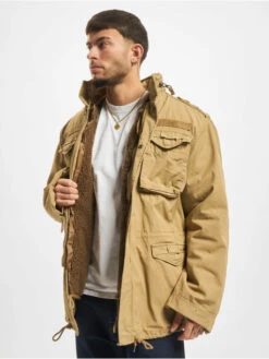 Brandit Herren Winterjacke M65 Giant In Beige
