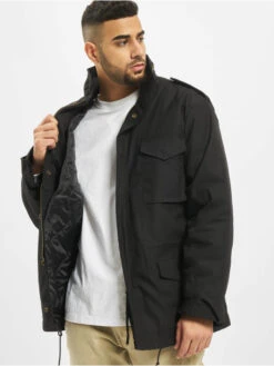 Brandit Herren Winterjacke M65 Standard In Schwarz