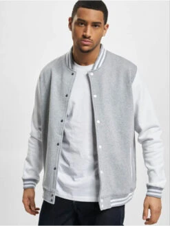 Build Your Brand Herren College Jacke Basic In Grau