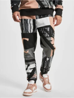 CARLO COLUCCI Herren Jogginghose Allover In Schwarz