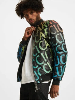 CARLO COLUCCI Herren Lederjacke Leather In Schwarz