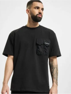 CATerpillar Herren T-Shirt Double Pocket In Schwarz