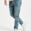 CAYLER & SONS Herren Slim Fit Jeans Paneled Denim Pants In Blau -Modisches Herrenbekleidungs Geschäft cayler sons slim fit jeans blau 860640