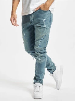 CAYLER & SONS Herren Slim Fit Jeans Paneled Denim Pants In Blau