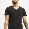 DEF Herren T-Shirt V-Neck In Grau