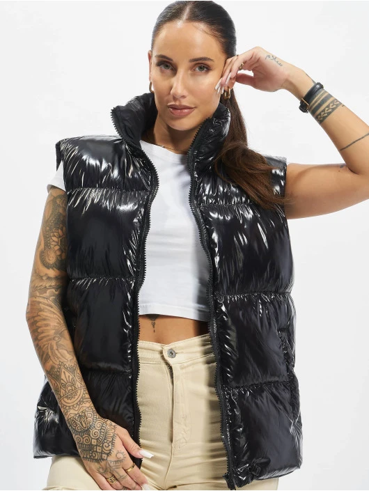 Weste Shiny Puffer in schwarz DEF Weste Shiny Puffer In Schwarz -Modisches Herrenbekleidungs Geschäft def weste schwarz 890525 1