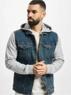 Denim Project Herren Jeansjacken Denim Sweat In Blau