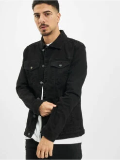 Denim Project Herren Jeansjacken Kash Denim In Schwarz