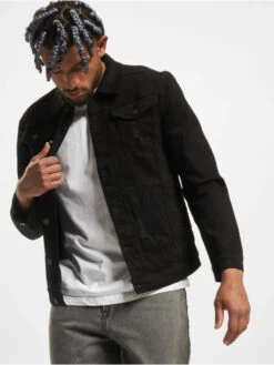 Denim Project Herren Jeansjacken DP Kash In Schwarz