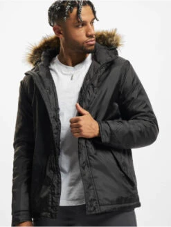 Denim Project Herren Parka Classic In Schwarz