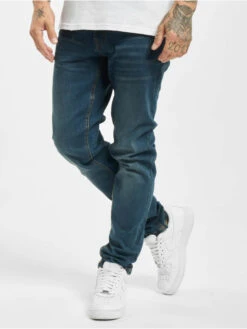 Denim Project Herren Skinny Jeans Mr. Black In Blau