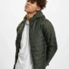 Denim Project Herren Übergangsjacke Quilted Hood In Grün