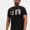 DSQUARED2 Herren T-Shirt Icon Spray C. In Schwarz -Modisches Herrenbekleidungs Geschäft dsquared2 t shirt schwarz 887895