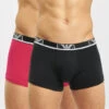 Emporio Armani Herren Boxershorts 2 Pack Fucsia/Black In Rot -Modisches Herrenbekleidungs Geschäft emporio armani boxershorts rot 820344