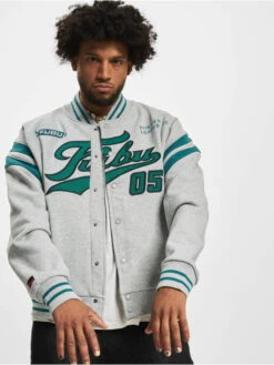 FUBU Herren College Jacke Varsity Sweat In Grau