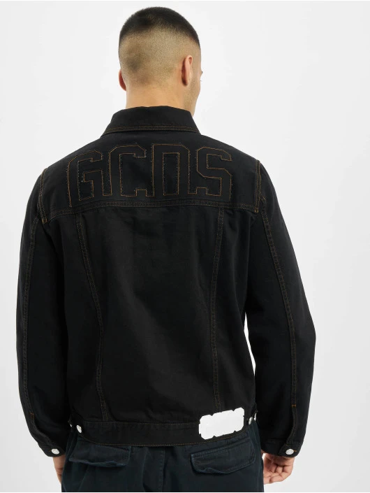Herren Jeansjacken Chest Logo in schwarz GCDS Herren Jeansjacken Chest Logo In Schwarz -Modisches Herrenbekleidungs Geschäft gcds jeansjacken schwarz 795708 1