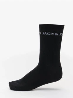 Jack & Jones Herren Socken JacBasic Logo 5 Pack Tennis In Schwarz -Modisches Herrenbekleidungs Geschäft jack jones socken schwarz 805451 1