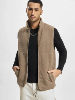 Jack & Jones Herren Weste Blubaker Fleece In Braun