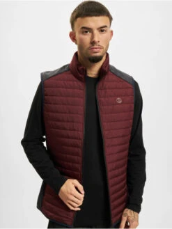 Jack & Jones Herren Weste Multi Bodywarmer In Rot