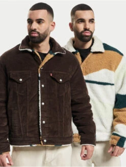 Herren Winterjacke Reversible Winter In Braun