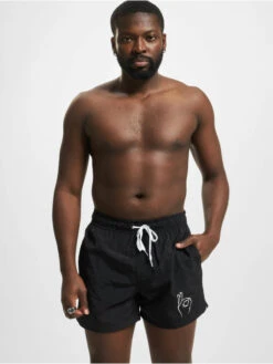 Mister Tee Herren Badeshorts Easy Sign Swim In Schwarz