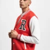 Mister Tee Herren College Jacke Ose College In Rot