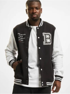 Mister Tee Herren College Jacke Baller College In Schwarz