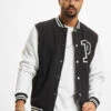 Mister Tee Herren College Jacke Pray College In Schwarz