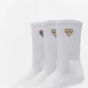 Mister Tee Socken Heart Embroidery 3 Pack In Weiß -Modisches Herrenbekleidungs Geschäft mister tee socken weiss 822258