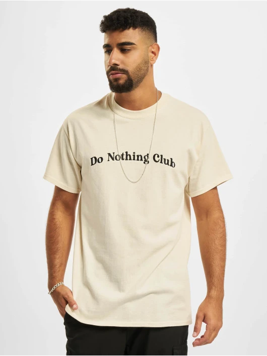 T-Shirt Bubbly Do Nothing Club in beige T-Shirt Bubbly Do Nothing Club In Beige -Modisches Herrenbekleidungs Geschäft on vacation t shirt beige 846496 1