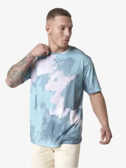 Herren T-Shirt Painting Effect In Grau