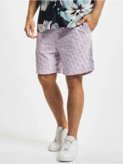 Sean John Herren Shorts Monogram Logo Devoré In Violet