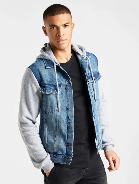 Herren Jeansjacken Hooded in blau Herren Jeansjacken Hooded In Blau -Modisches Herrenbekleidungs Geschäft sik silk jeansjacken blau 882385