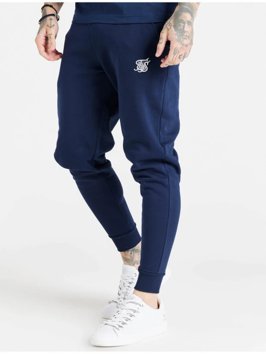 Herren Jogginghose Core Fitted in blau Herren Jogginghose Core Fitted In Blau -Modisches Herrenbekleidungs Geschäft sik silk jogginghose blau 862072