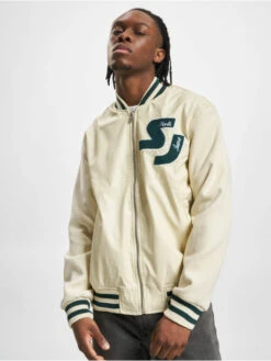 SIXTH JUNE Herren College Jacke Sporty Varsity In Beige