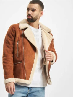 SIXTH JUNE Herren Lederjacke Transition In Braun