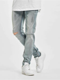 SIXTH JUNE Herren Slim Fit Jeans Destroyed Washed In Blau